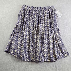 LuLaRoe Skirt Womens 2XL Purple Geo Print Flippy Flared Stretch Elastic Waist